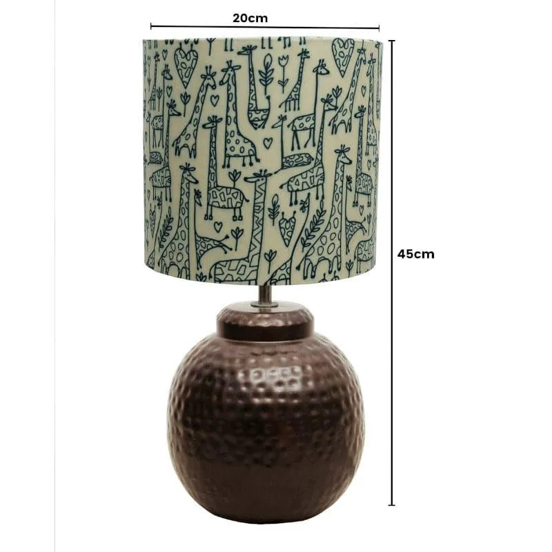 Lanai Wilda Fabric Table Lamp - Yellow,Copper media 6
