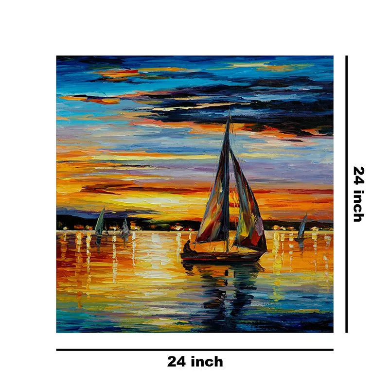 Twilight Boat Trip Wall Painting media 8