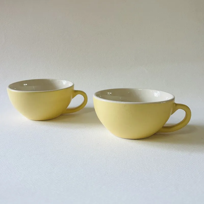 Ceramic Tea Cups (Yellow,240 mL Each) - Set Of Two media 4