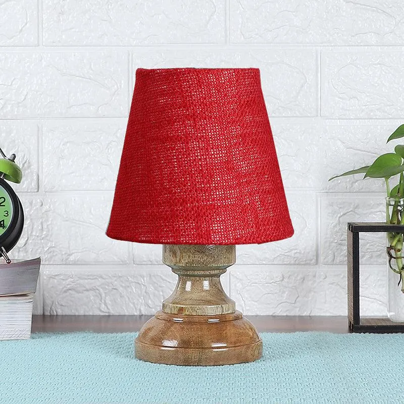 Harolda Jute Table Lamp - Maroon,Brown media 3