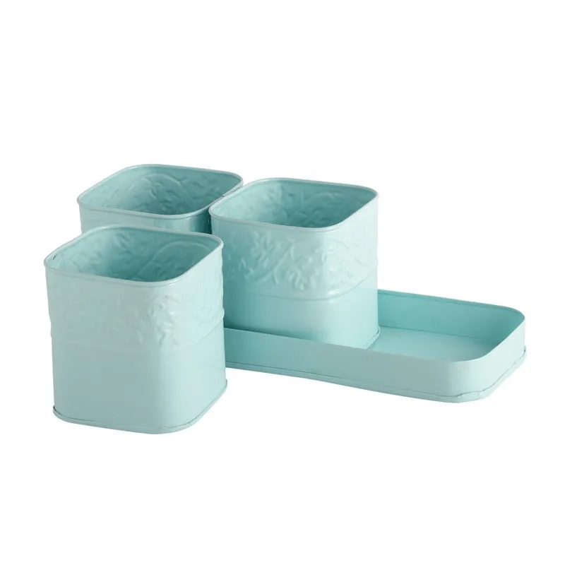 CanopyCup Planters with Tray - Blue media 6
