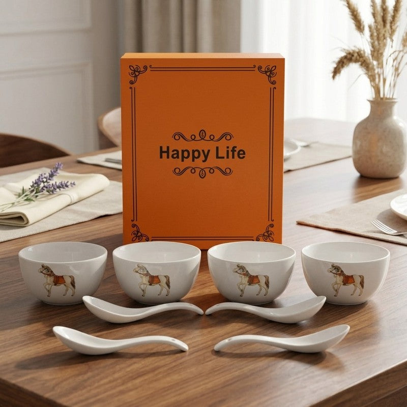 Comfort Serve Ceramic Soup Bowls (500 mL Each) - Eight Piece Set