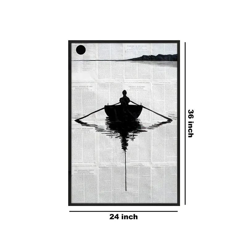 The Reflective Row Wall Painting With Frame media 6
