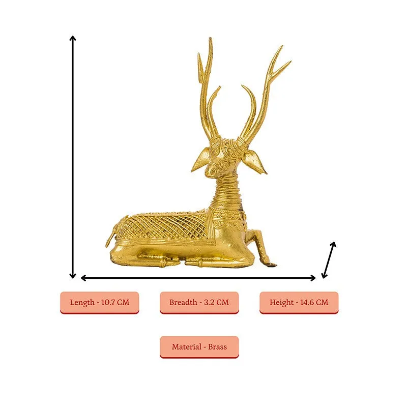 Ethnic Deer Repose Showpiece media 8