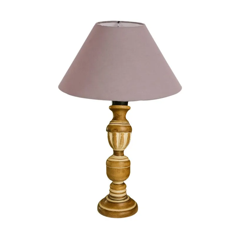 Zenrae Vire Wooden Table Lamp - Grey media 5