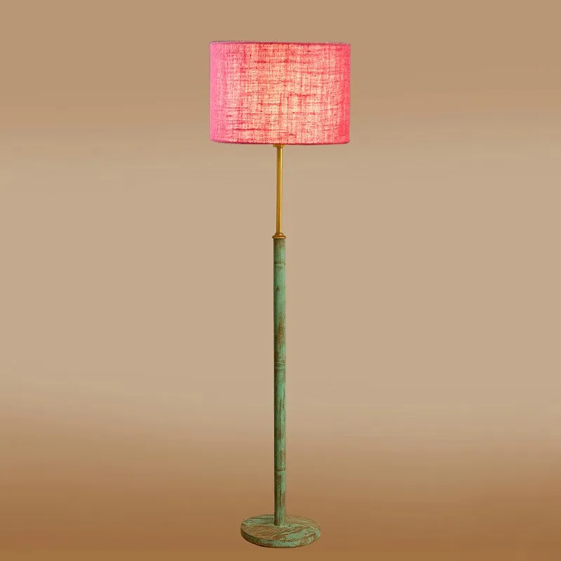 Vintage Glow Wooden Floor Lamp - Pink media 6