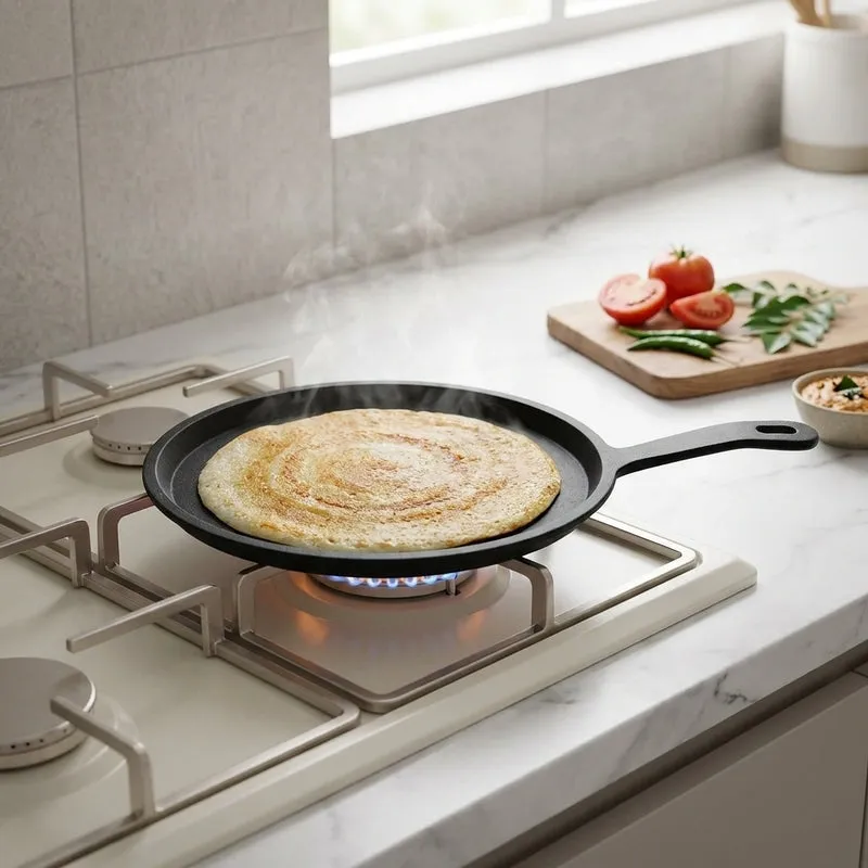 Loha Induction Safe Cast Iron Dosa Tawa - 25 cm media 1