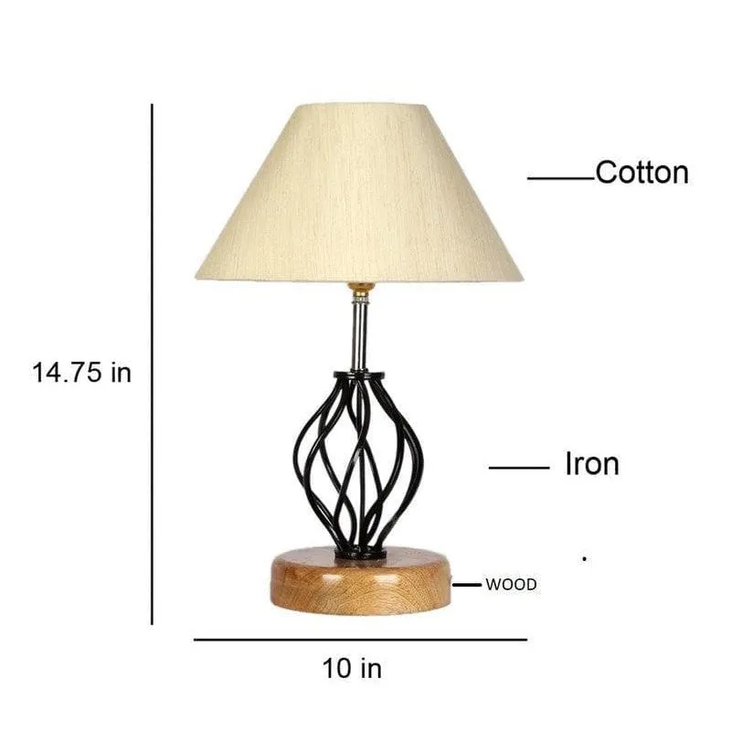 Georgia Fabric Table Lamp - Beige,Black media 6