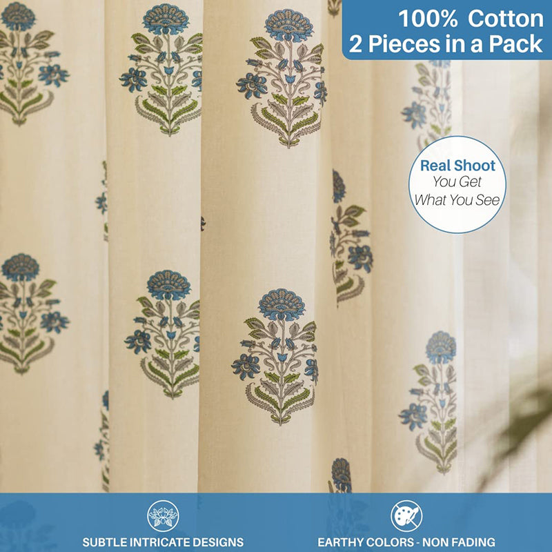 Urban Space Liberty Curtain (Blue) - Set Of Two media 5