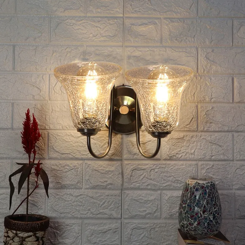 Lucent Glow Dual Shade Glass Wall Lamp media 4
