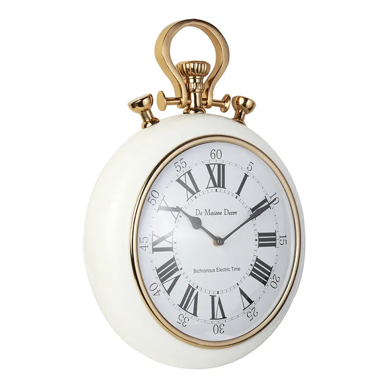 Ancient Poe Wall Clock - White media 4