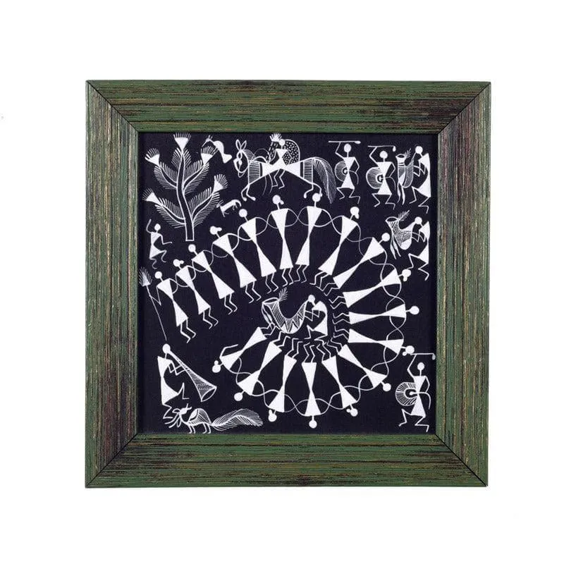 Warli Dance Canvas Wall Art media 3