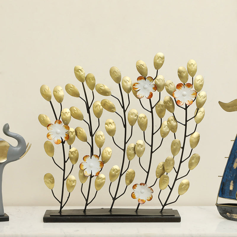 Forged Foliage Metal Showpiece