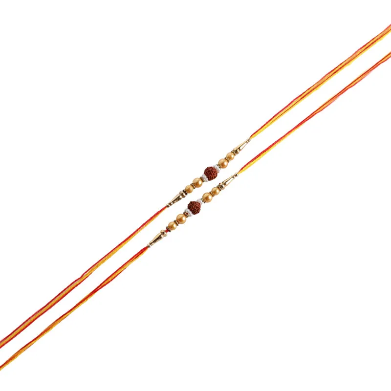 Rudraksha II Rakhi with Roli Chawal - Thirteen Piece Set media 5