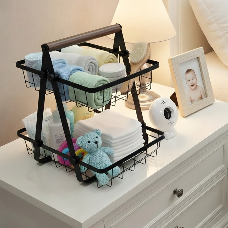 LuxeTier Fruit Basket - Black media 6