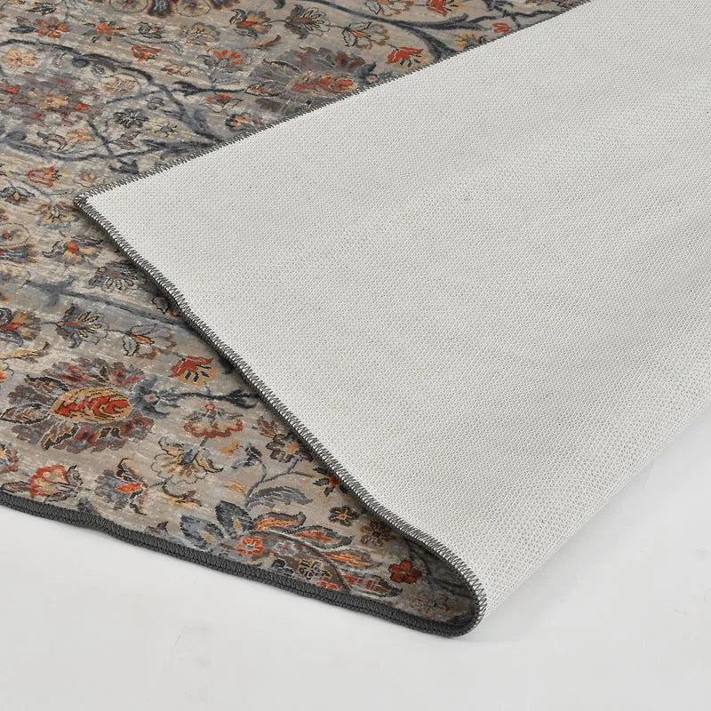 Close-up of the carpet corner showing the light backing and edge finish