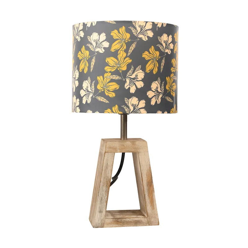Dried Flower Fabric Table Lamp - Multicolor media 4