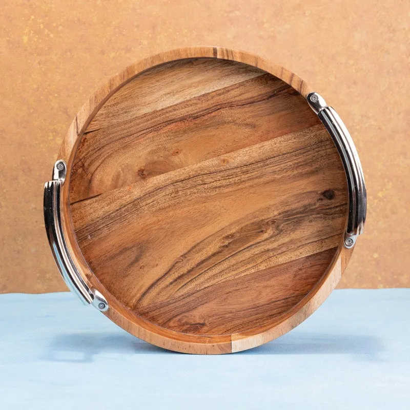 ArtisanTouch Wood Serving Tray - Brown media 3