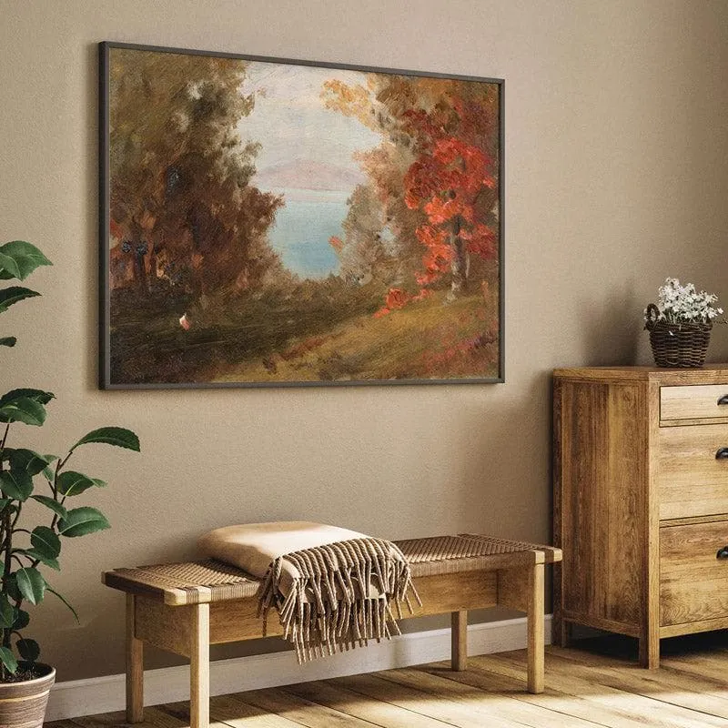 Woodland Way Canvas Wall Painting - Black Frame media 5