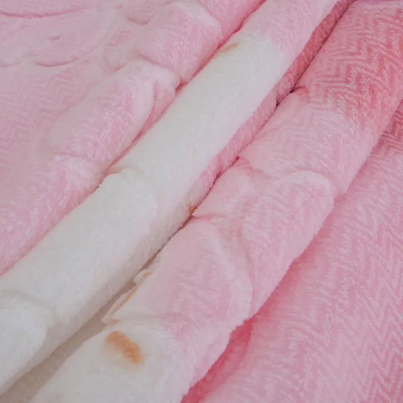 Snugsy Cartoon Woolen Kids Blanket (Pink) - 350 GSM media 6