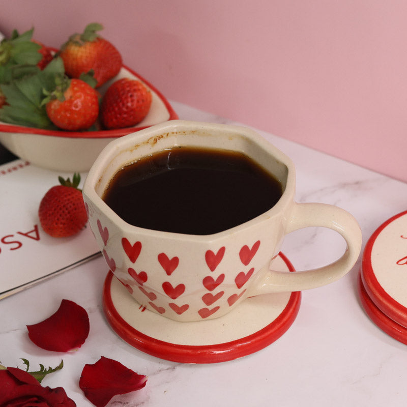 Hearty Home Ceramic Coffee Mug (200 mL) - Two Piece Set media 4