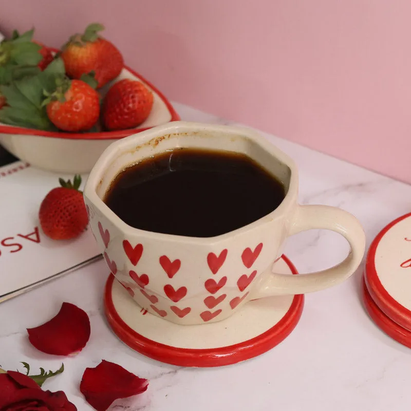 Hearty Home Ceramic Coffee Mug (200 mL) - Two Piece Set - 4