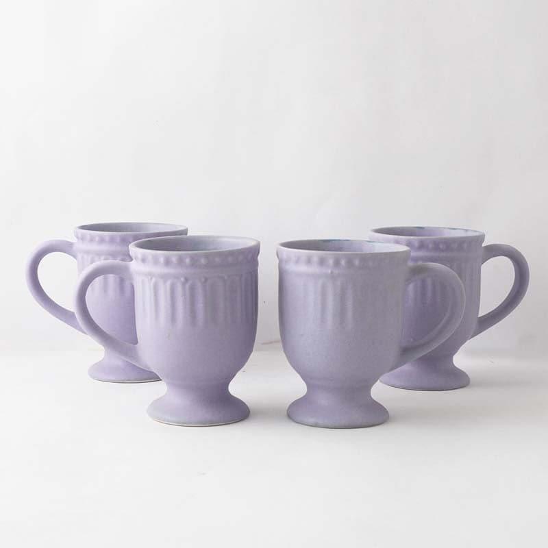 Lilac Ceramic Coffee Mug (300 mL Each) - Set of Four media 4