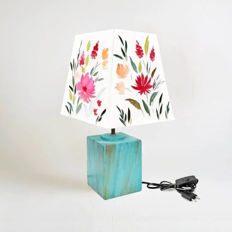 Bloom Meso Handpainted Fabric Table Lamp - Multicolor media 3