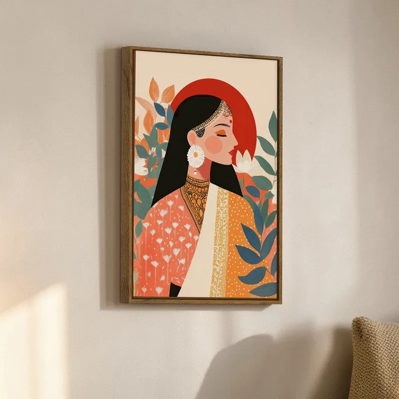 Contemporary Devi Canvas Wall Art With Frame media 3
