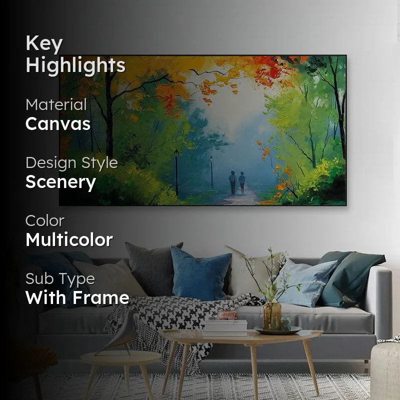 Autumn Walk Canvas Wall Painting media 2