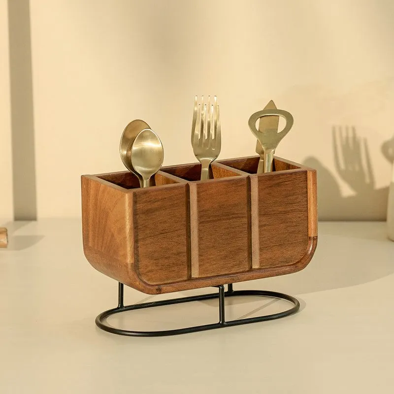Ark Wooden Cutlery Holder media 1