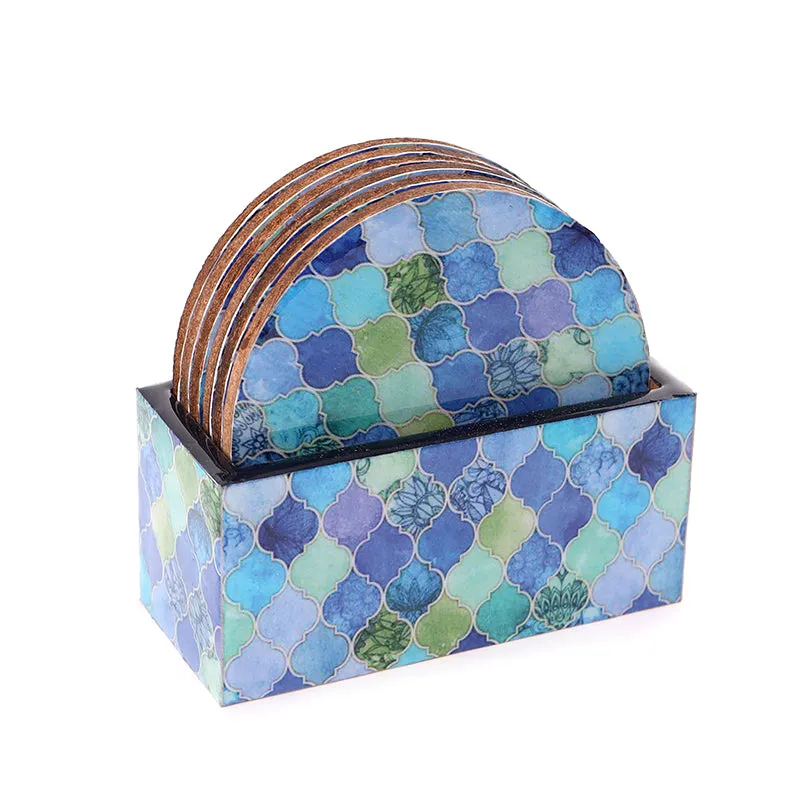 Shimmering Blue Coaster - Seven Piece Set media 3