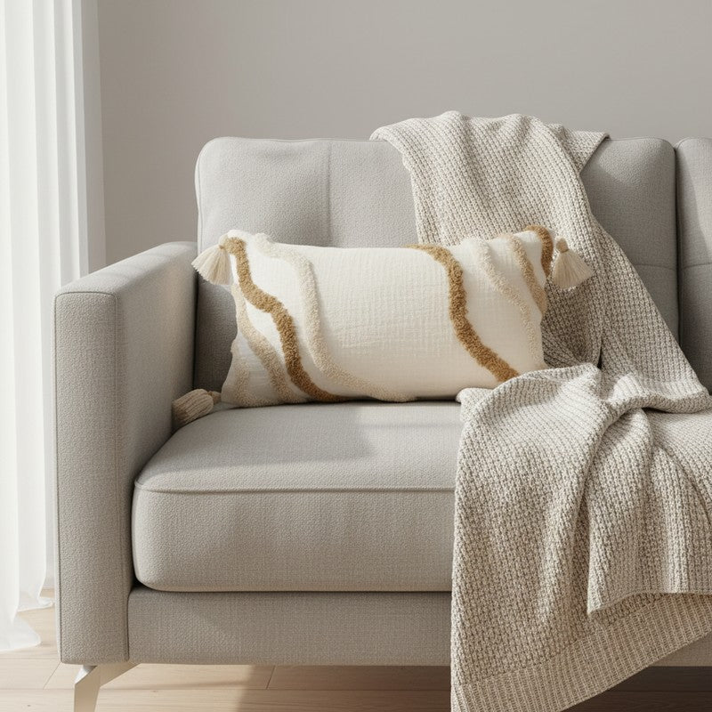 Crazy wave Tufted Cushion Cover