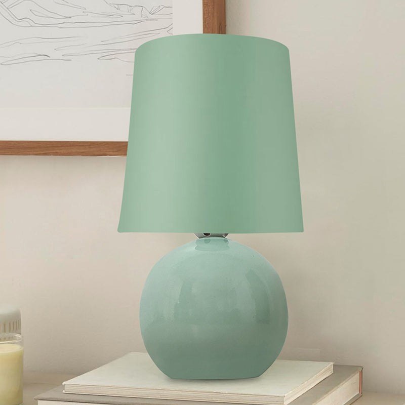 Ibex Orb Ceramic Fabric Table Lamp - Green media 4