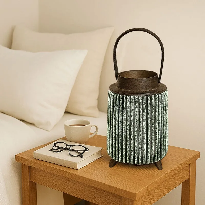 ThreadLuxe Bamboo Tea Light Candle Holder - Green media 3