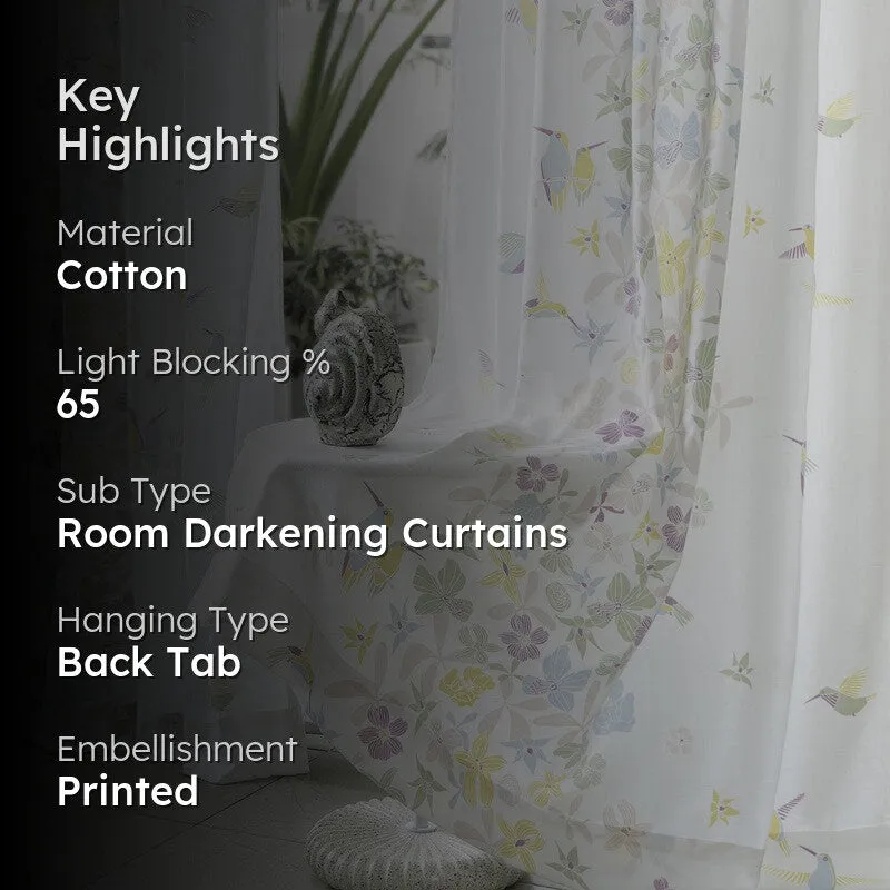 Tranquebar Home Winged Cotton Curtains - Set Of Two media 2