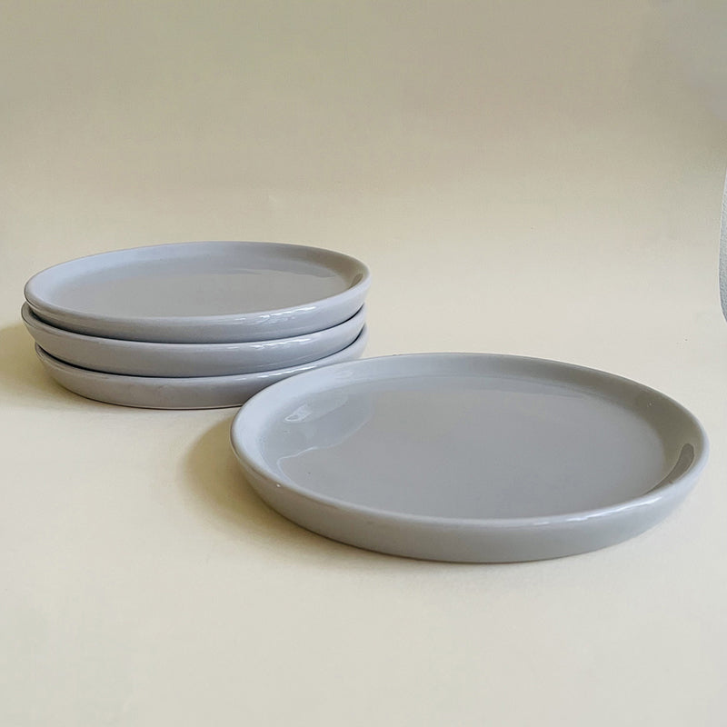 Aurale Ceramic Quarter Plate (Grey) - Set Of Four media 4