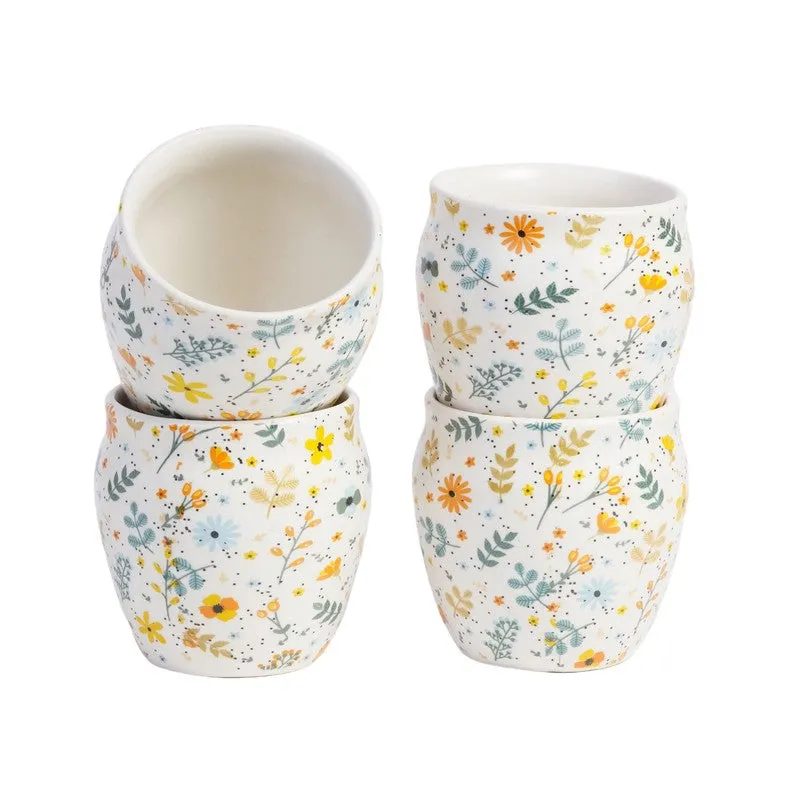 FloraSip Ceramic Kulhad ( 180 mL Each) - Set Of Four media 3