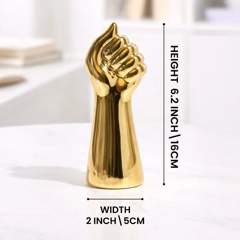 Hand Bouquet Vase - Gold media 9