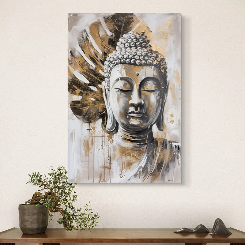 Buddha Monotone Canvas Wall Painting media 5