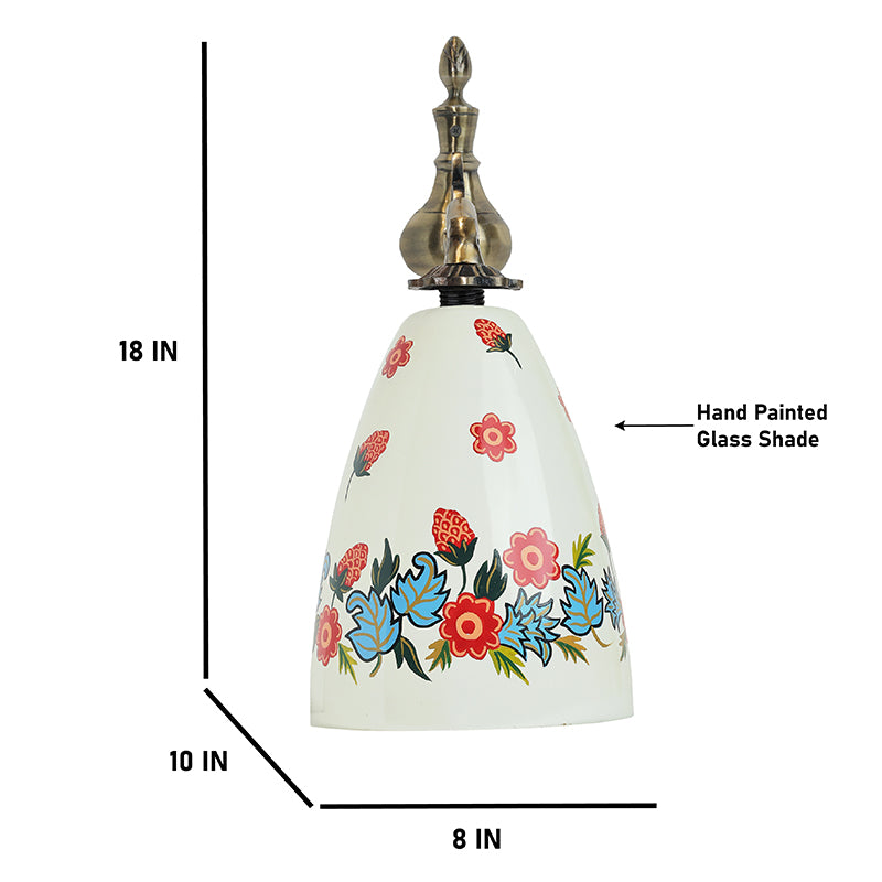 Antique Blossom Hand Painted Wall Lamp media 8