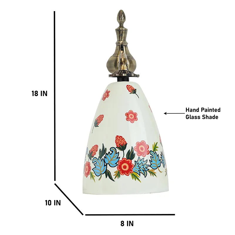 Antique Blossom Hand Painted Wall Lamp media 8