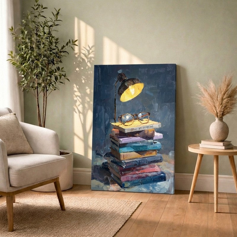 Scholarly Still Life Canvas Wall Art