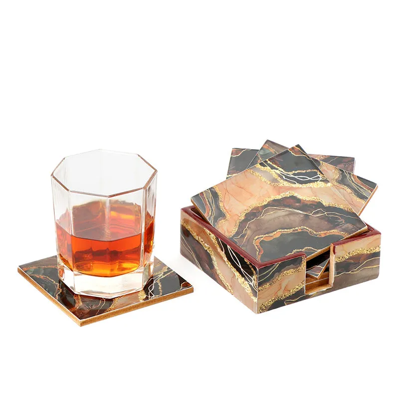 Marbled Earth Coaster - Seven Piece Set media 4