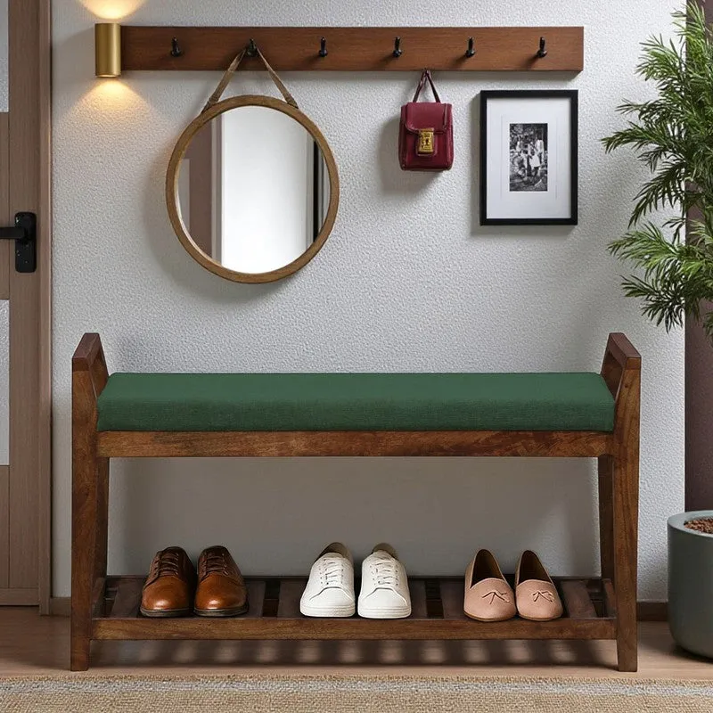 Drift Mango Wood Shoe Rack - Green media 1