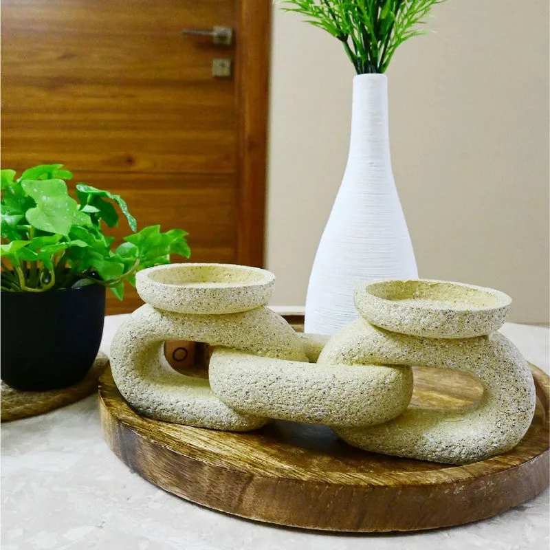 SculptForm Luxe Candle Holder - Beige media 4