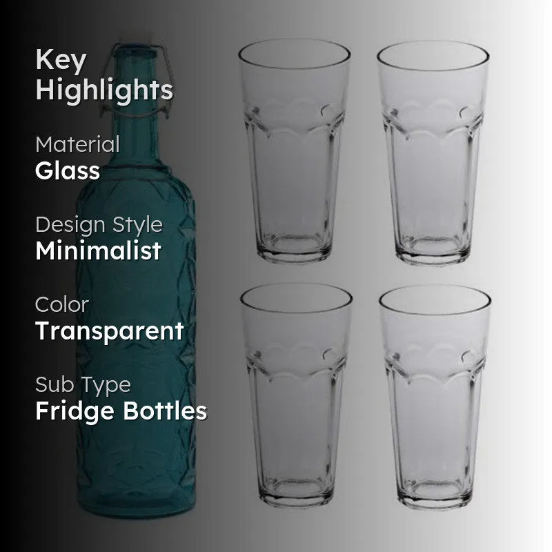 Hart 1000 mL Water Bottle With 300 mL Glasses - Five Piece Set media 2