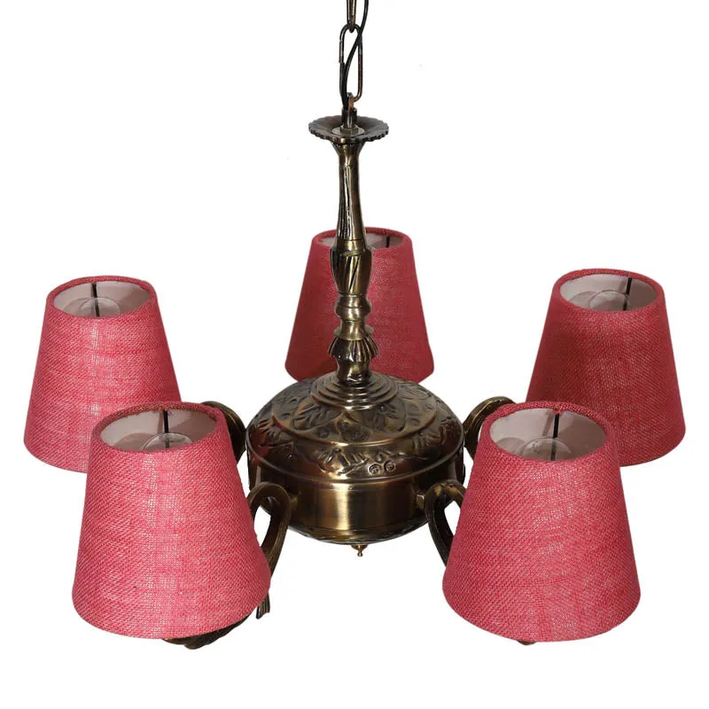 Ruddy Conical Golden Antique Ceiling Lamp media 3