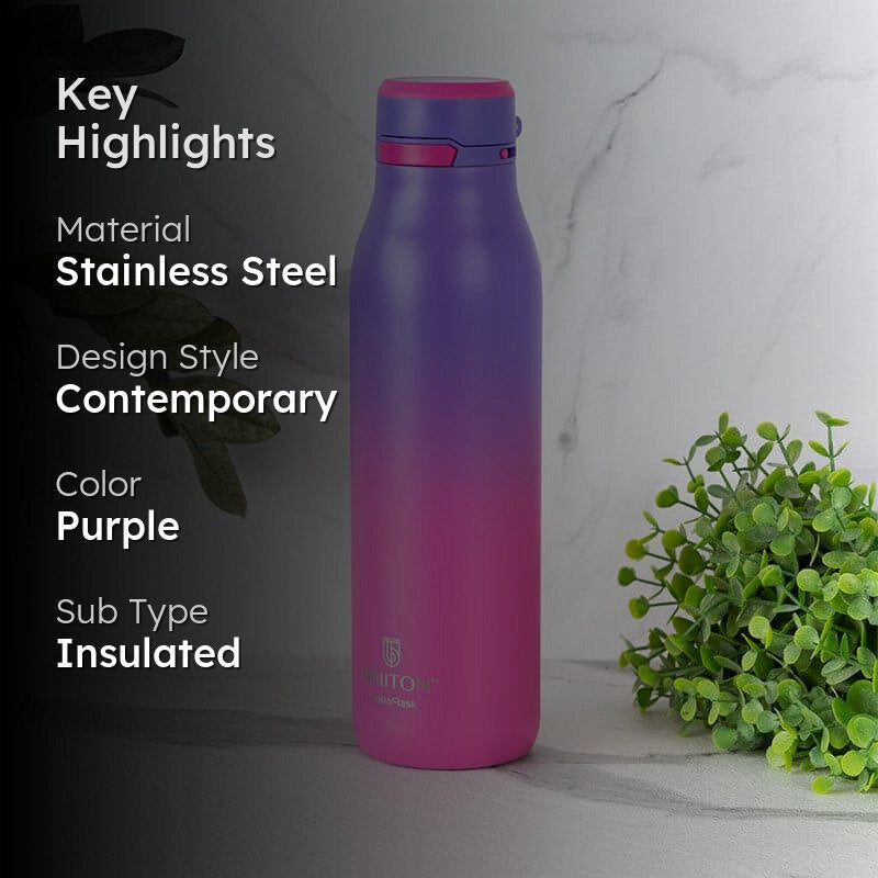 Juno Sip Hot & Cold Thermos Water Bottle (Purple & Pink) - 750 mL media 2