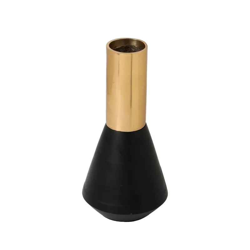 Prisma Table Vase - Gold & Black media 5